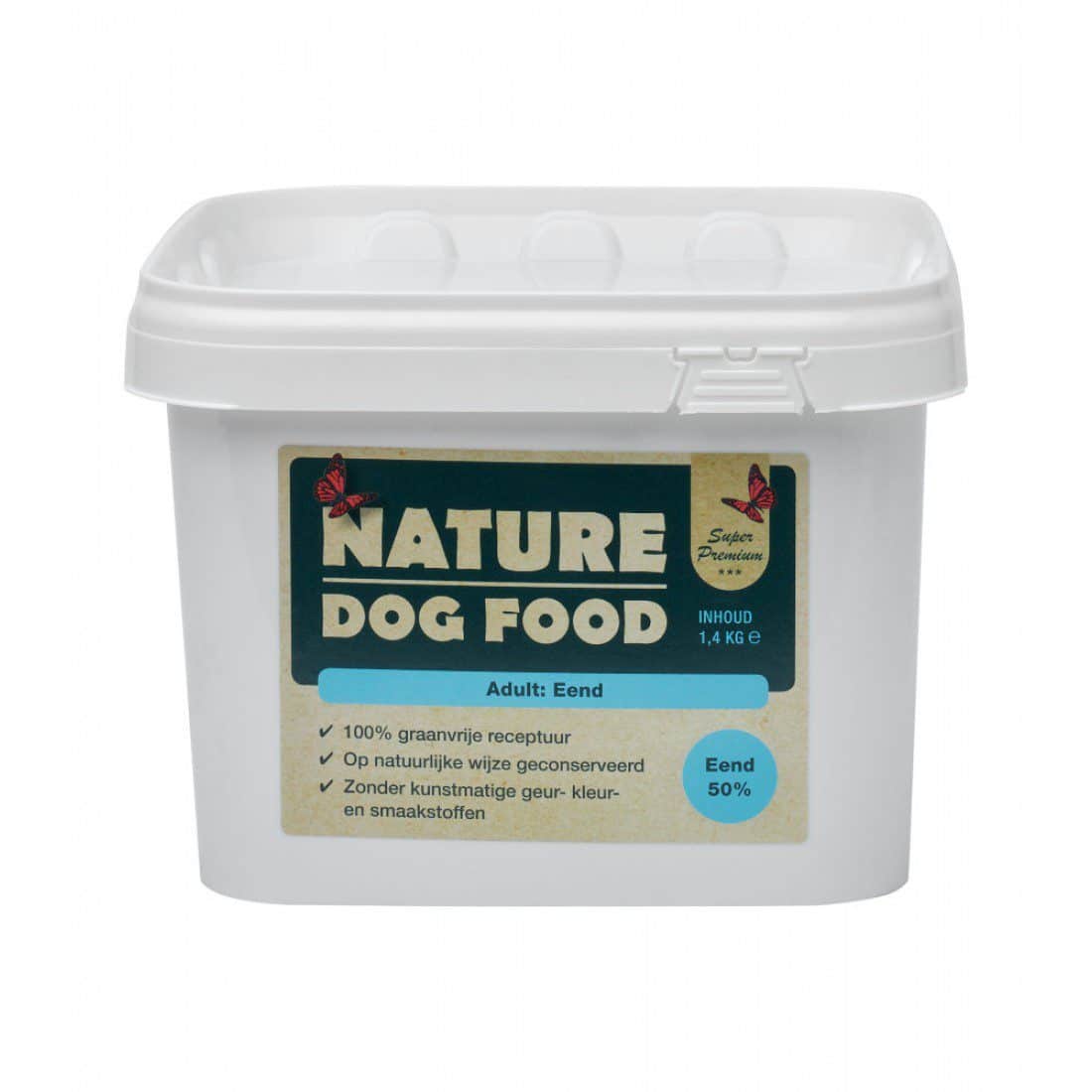 NatureDogFood-Eend-1,4kg-1000×875-1100x1100h
