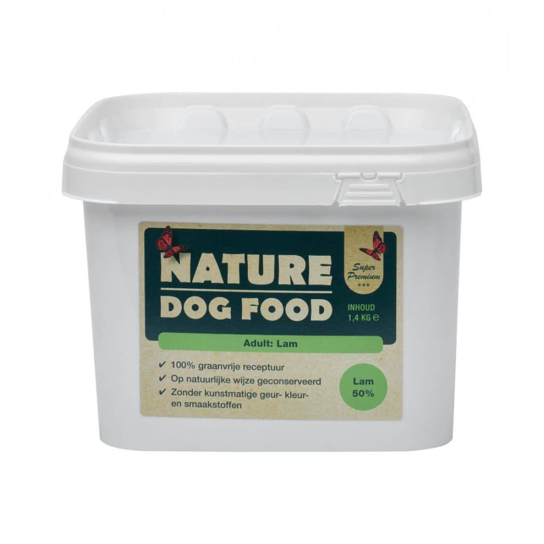 NatureDogFood Lam 1,4kg 875×1000 1100x1100h