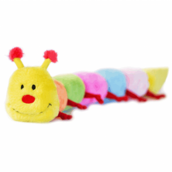 caterpillar large w squeakers dog toy