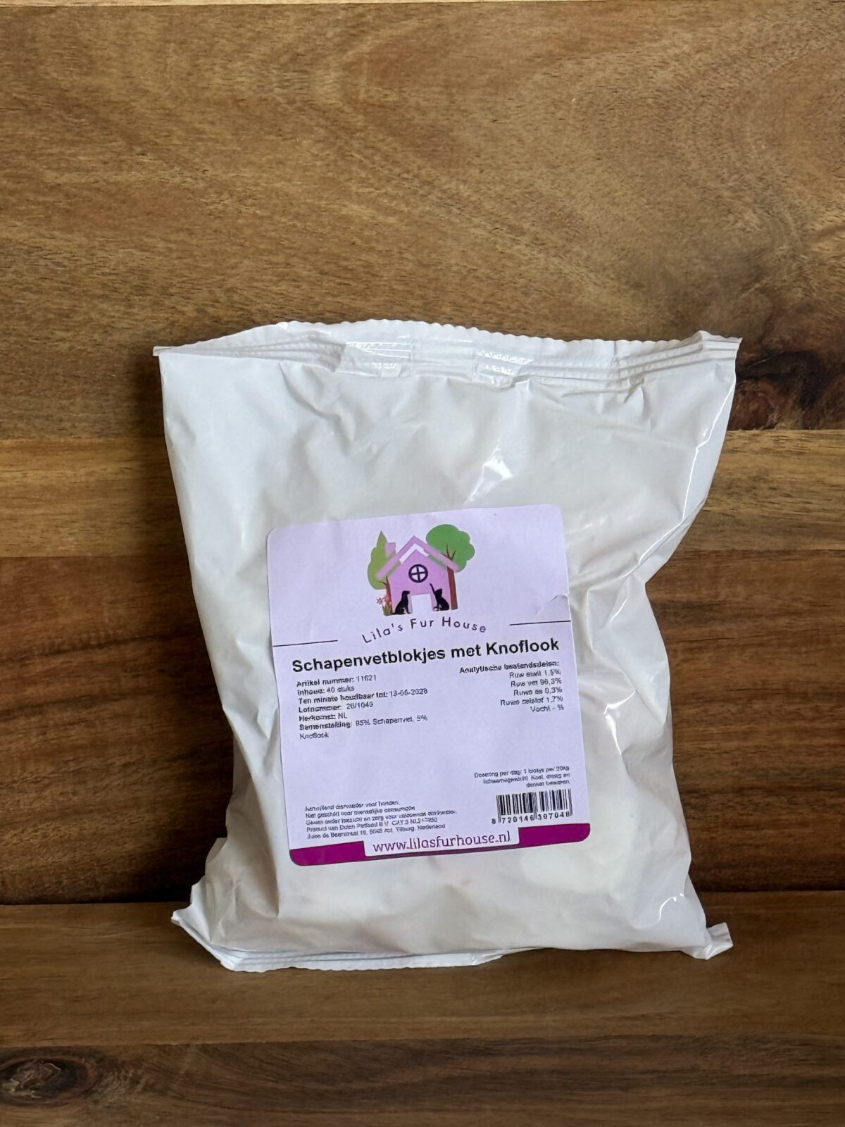 Schapenvetblokjes Met Knoflook – 40 stks.